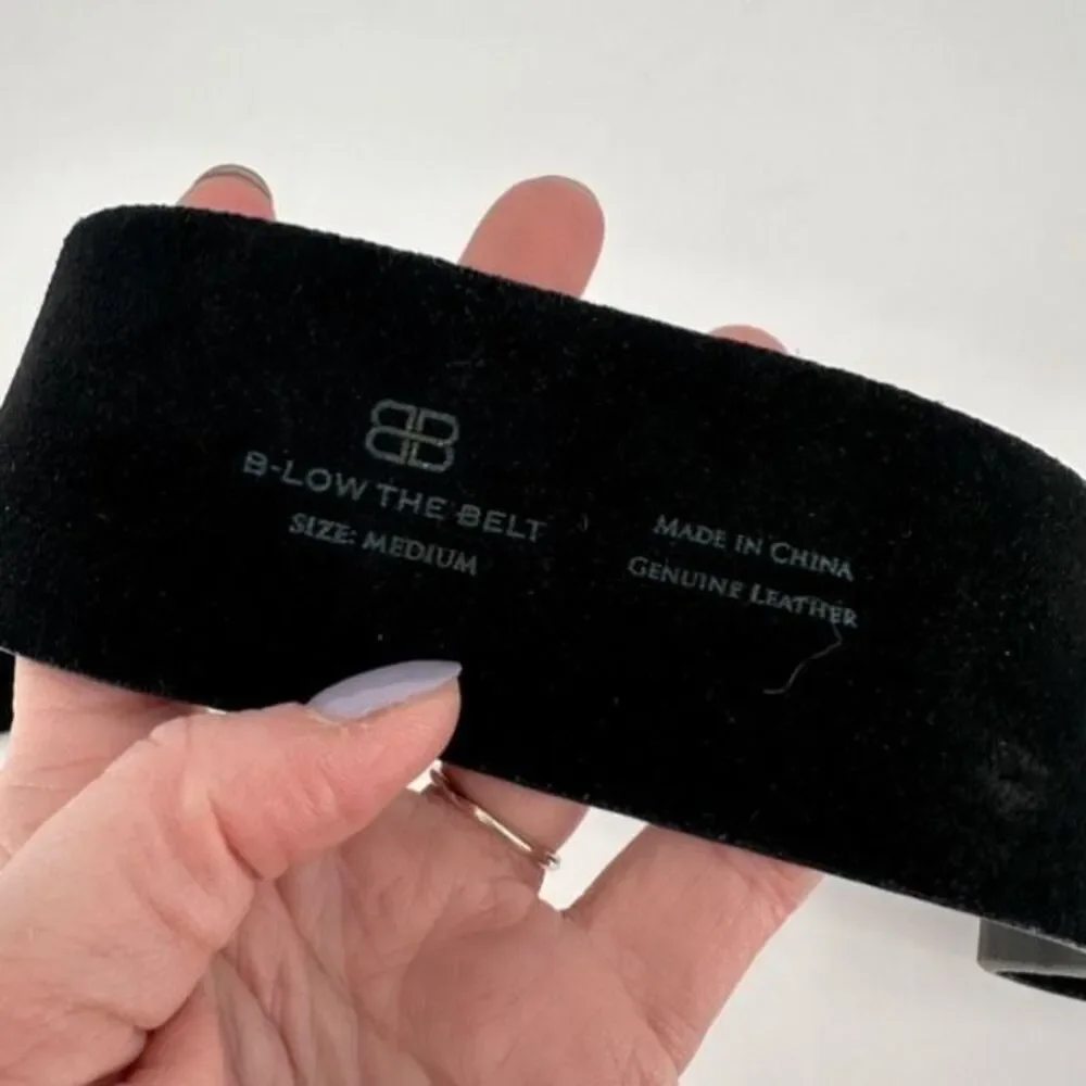 NWT B-Low The Belt Women's Genuine Leather Waist Belt Red Black Size‎ Medium